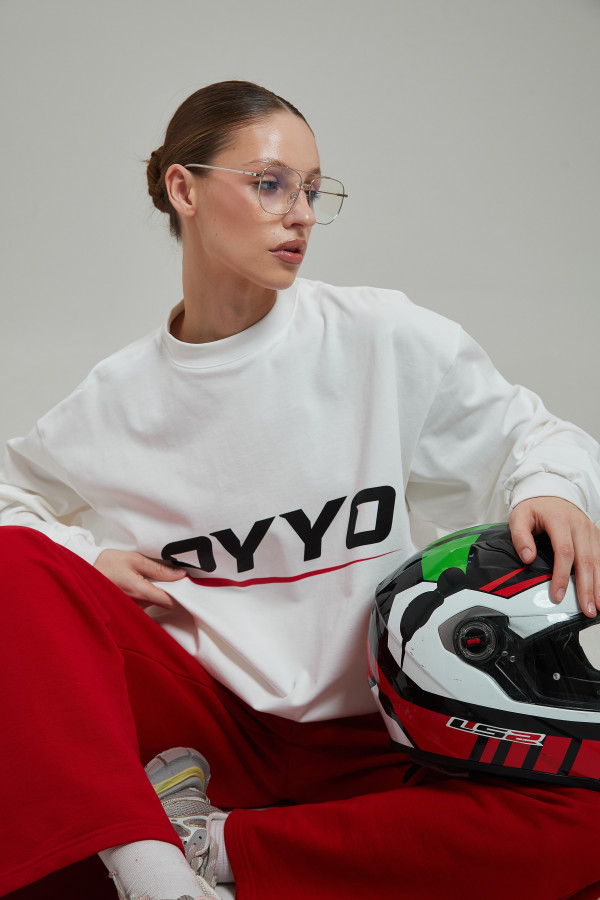 Лонгслив OYYO RACER RED белый S