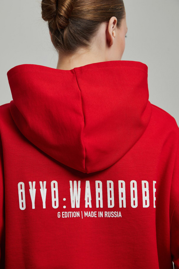 Зип худи кроп OYYO G EDITION красный (XS)