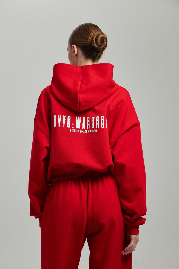 Зип худи кроп OYYO G EDITION красный (XS)