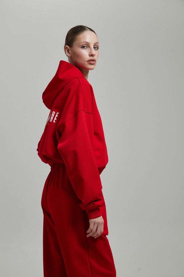 Зип худи кроп OYYO G EDITION красный (XS)